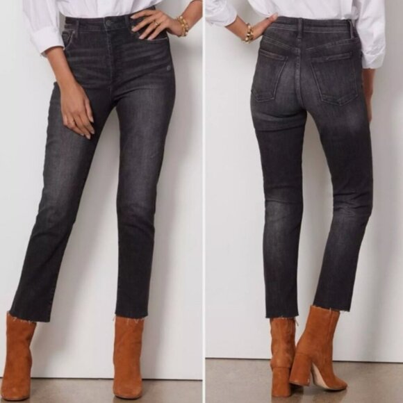 Evereve The Ever Straight High Rise Fit Jean Washed Black Women's Size 29 - Picture 1 of 11